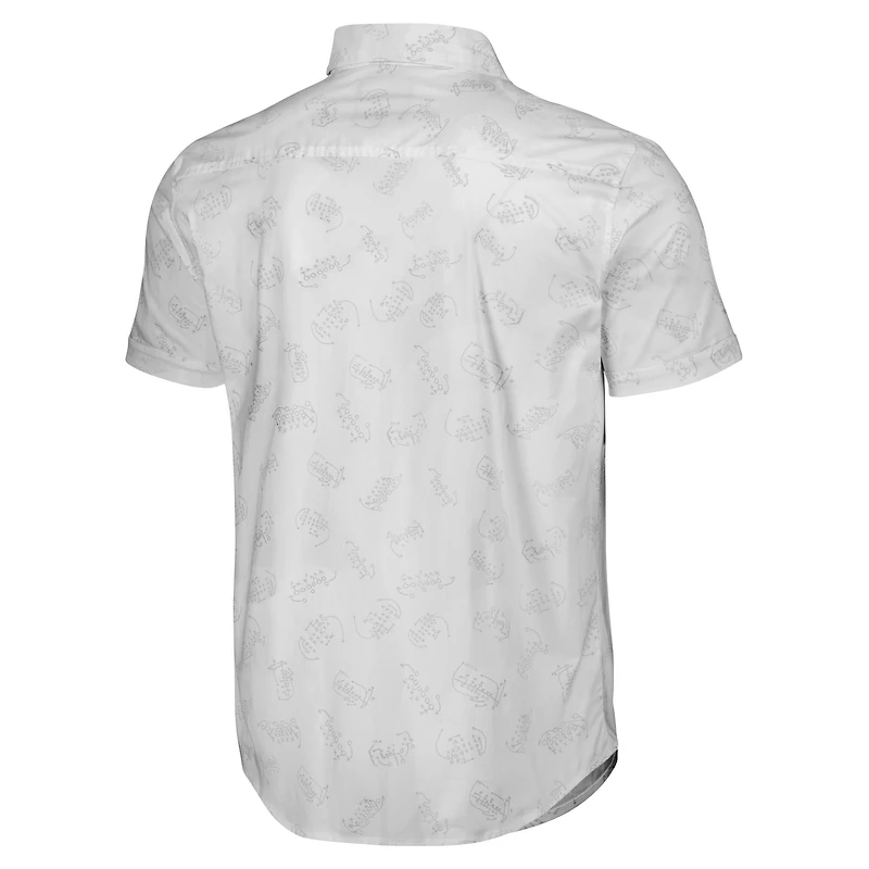 Men's NFL x Darius Rucker Collection by Fanatics White New York Giants Woven Short Sleeve Button Up Shirt