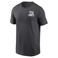 T-shirt essentiel Blitz des Giants de New York Nike anthracite pour homme