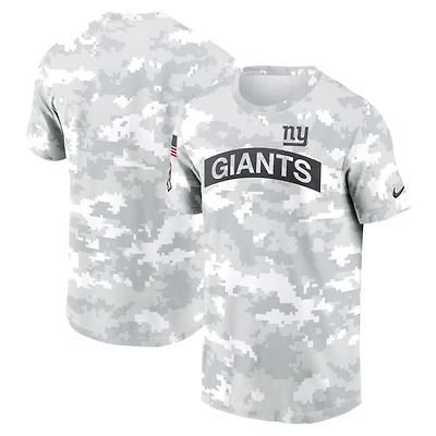 T-shirt Nike Arctic Camo New York Giants 2024 Salute To Service Performance pour homme