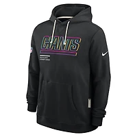 Men's Nike Black New York Giants 2025 NFL Crucial Catch Sideline Standard Issue Dri-FIT Hoodie