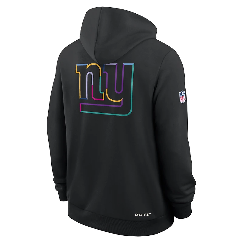 Men's Nike Black New York Giants 2025 NFL Crucial Catch Sideline Standard Issue Dri-FIT Hoodie