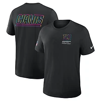 T-shirt Nike noir New York Giants 2025 Crucial Catch Tri-Blend Dri-FIT pour homme