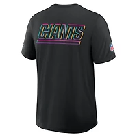 T-shirt Nike noir New York Giants 2025 Crucial Catch Tri-Blend Dri-FIT pour homme