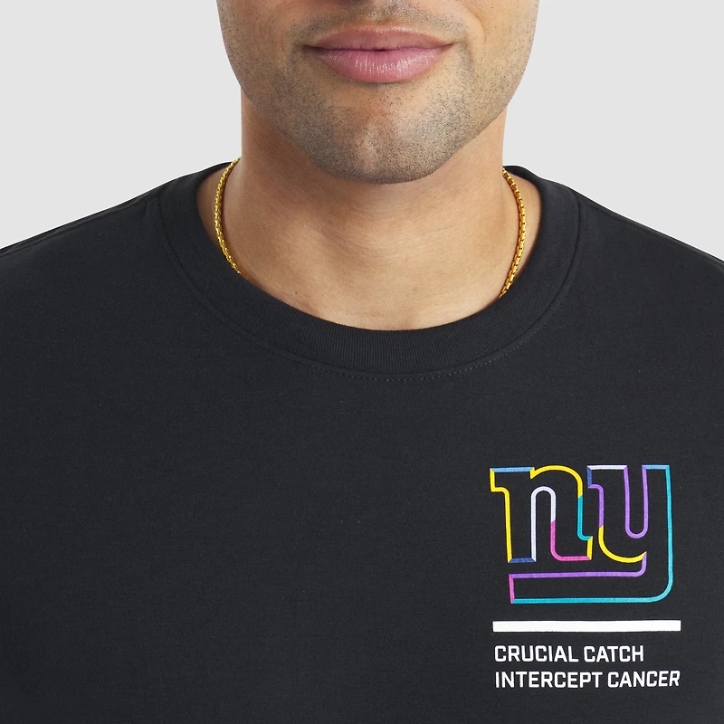 Men's Nike Black New York Giants 2025 NFL Crucial Catch Tri-Blend Dri-FIT T-Shirt