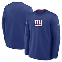 Sweat-shirt Nike Therma-FIT mi-lourd pour homme, bleu, New York Giants, modèle Sideline Coaches