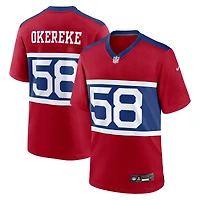 Maillot de match joueur alternatif des Giants New York Nike Bobby Okereke Century rouge pour homme