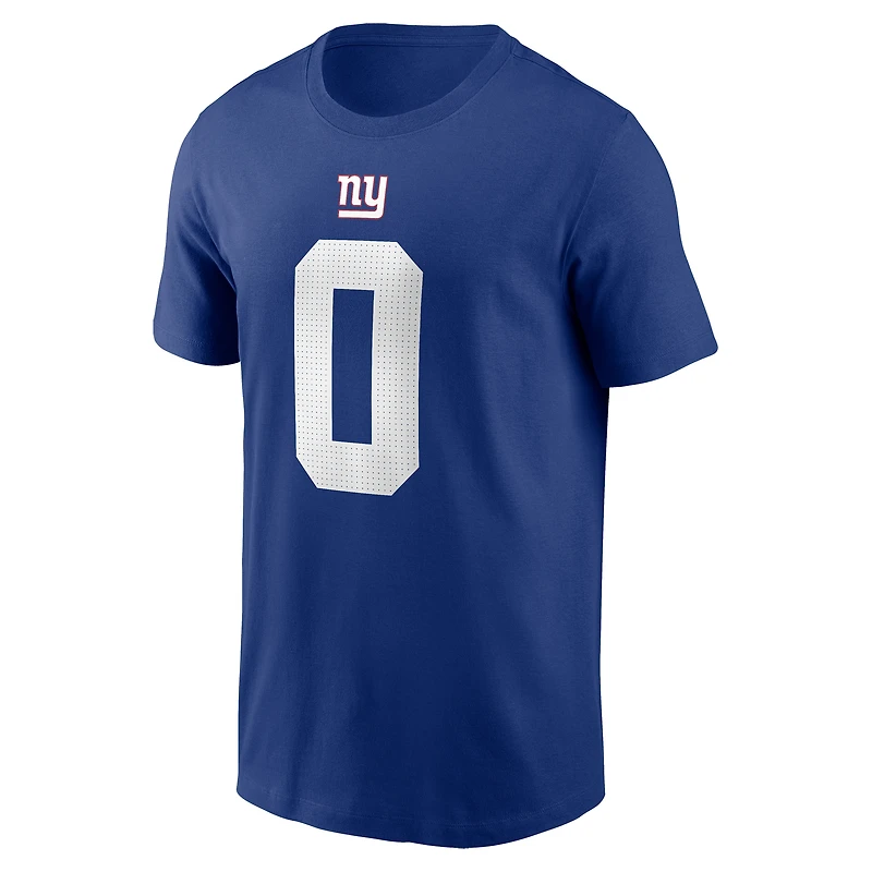 Men's Nike Brian Burns Royal New York Giants Player Name & Number T-Shirt