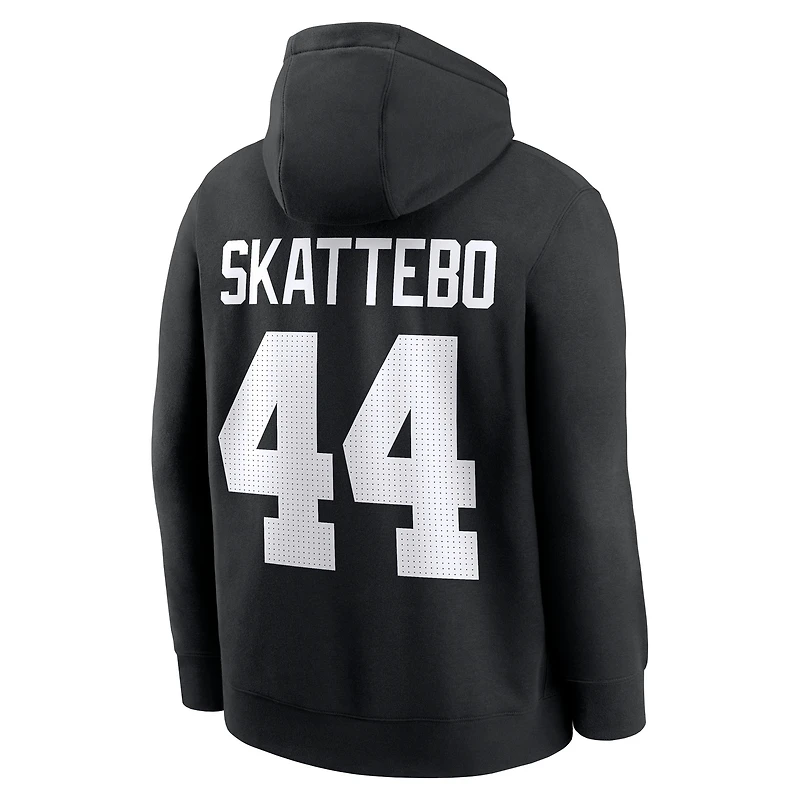 Men's Nike Cam Skattebo Black New York Giants Player Name & Number Fleece Hoodie