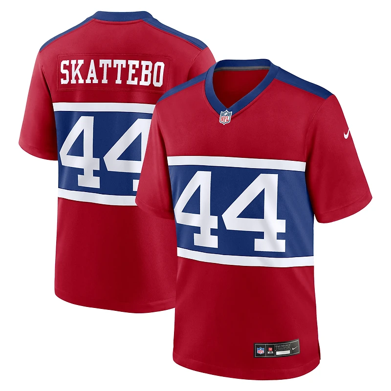Men's Nike Cam Skattebo Red New York Giants Alternate Century Game Jersey