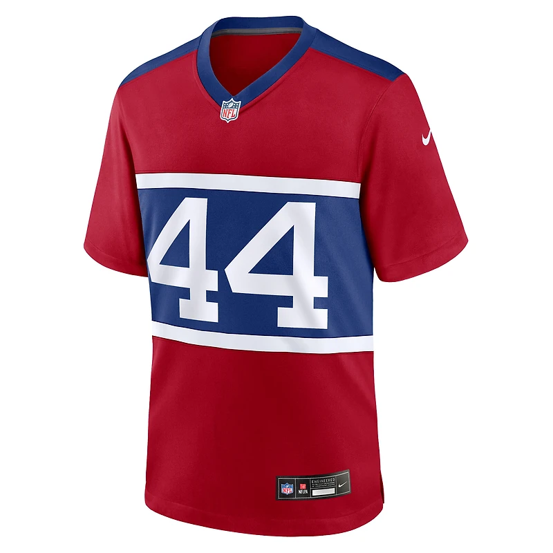 Maillot Nike Cam Skattebo rouge pour homme des New York Giants, Alternate Century,