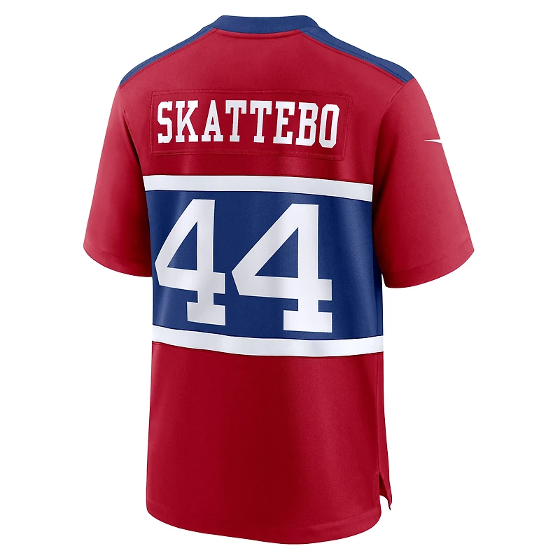 Maillot Nike Cam Skattebo rouge pour homme des New York Giants, Alternate Century,
