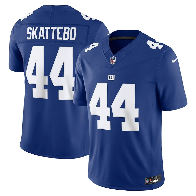 Men's Nike Cam Skattebo Royal New York Giants Vapor F.U.S.E. Stitched Limited Jersey