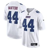 Men's Nike Cam Skattebo Tundra White New York Giants Fashion Game Jersey
