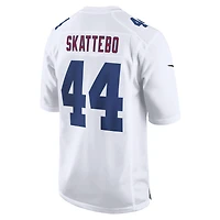 Men's Nike Cam Skattebo Tundra White New York Giants Fashion Game Jersey