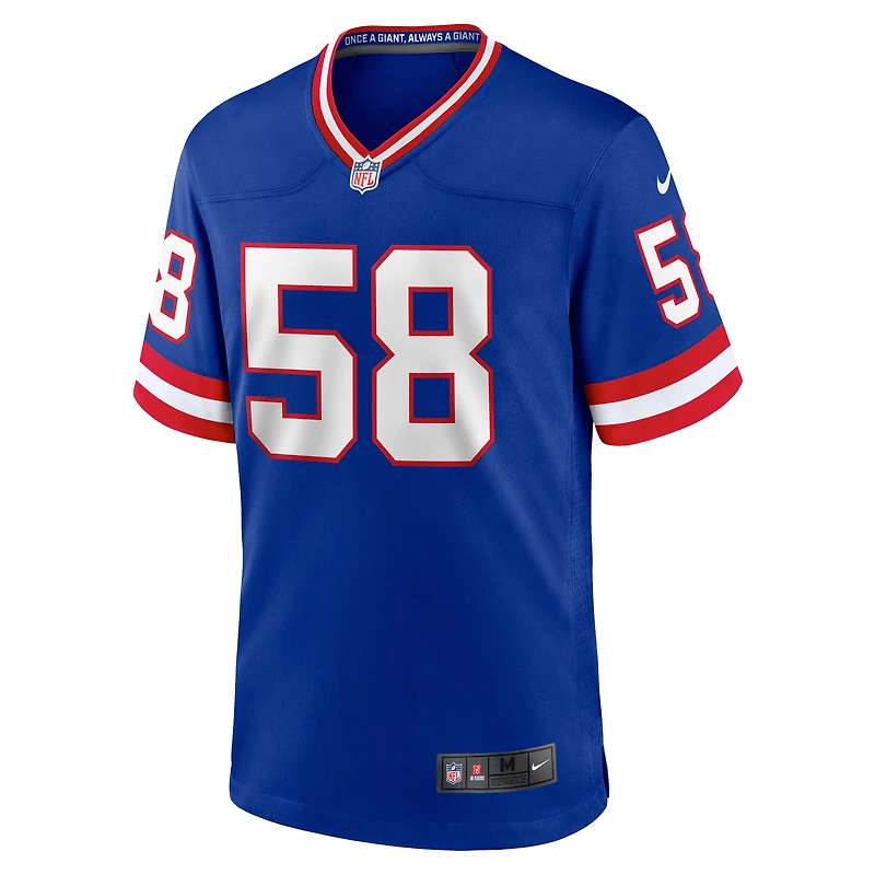 Maillot Nike Carl Banks Royal pour homme, joueur retraité des New York Giants, match alternatif