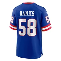 Maillot Nike Carl Banks Royal pour homme, joueur retraité des New York Giants, match alternatif