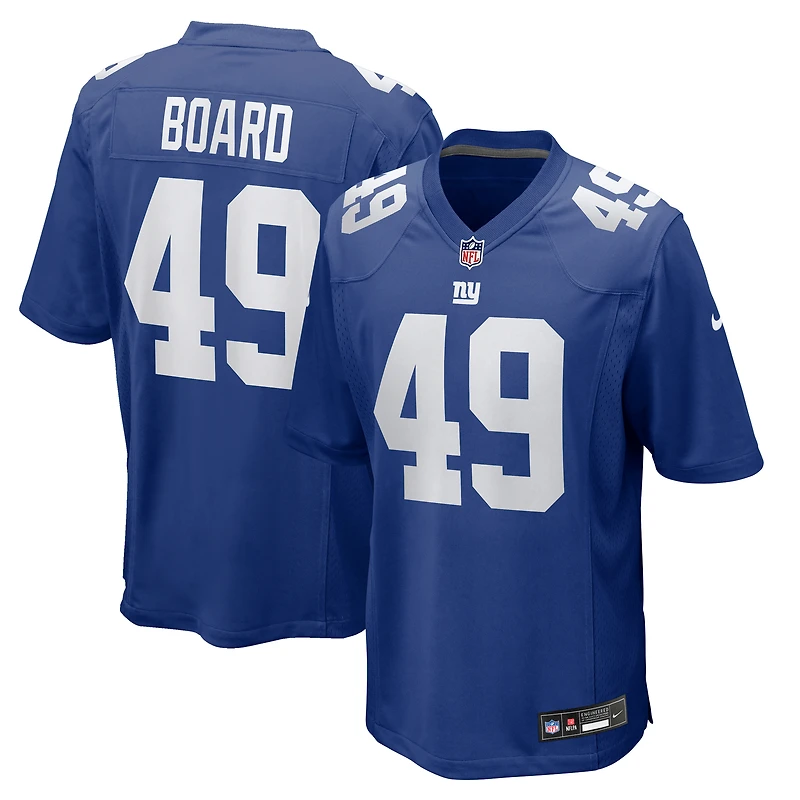 Men's Nike Chris Board Royal New York Giants Team Game Jersey