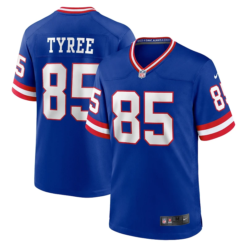 Maillot Nike David Tyree Royal pour homme, joueur retraité des New York Giants, match alternatif