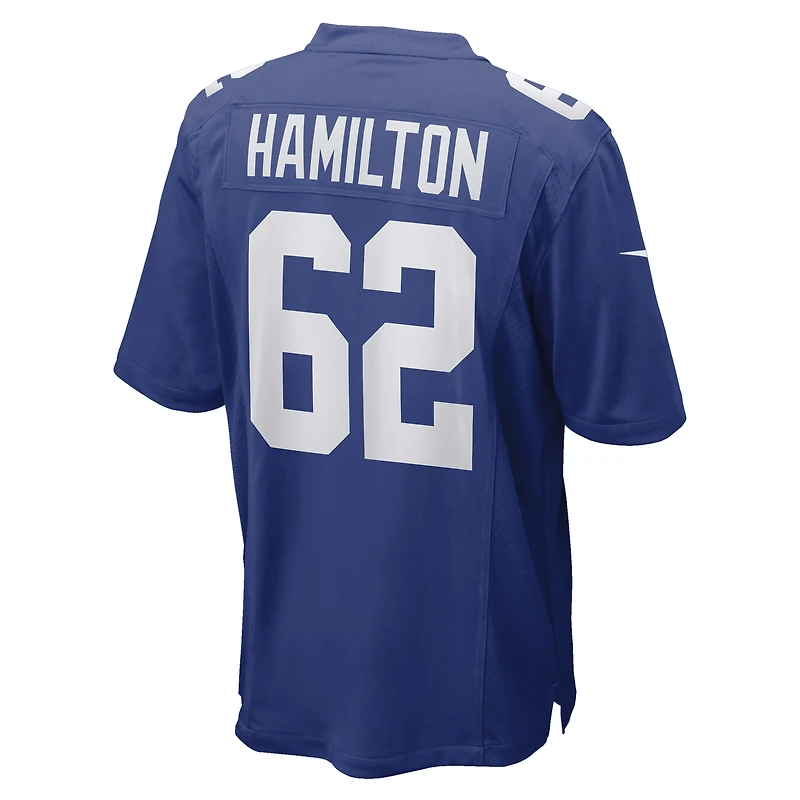 Maillot de joueur match Nike Devery Hamilton Royal New York Giants pour homme