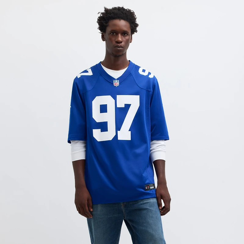 Men's Nike Dexter Lawrence II Royal New York Giants Team Game Player Jersey