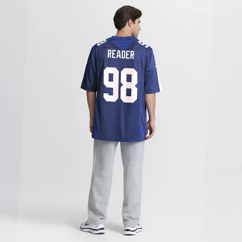 Men's Nike D.J. Reader Royal New York Giants Game Jersey