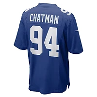 Maillot de match Nike Elijah Chatman Royal New York Giants pour homme