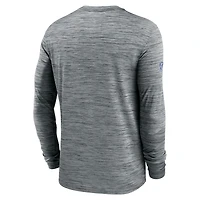 Men's Nike Gray New York Giants 2024 Sideline Velocity Performance Long Sleeve T-Shirt