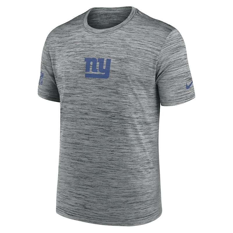T-shirt Nike gris New York Giants Sideline Velocity Dri-FIT pour homme