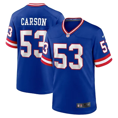 Maillot Nike Harry Carson Royal pour homme, joueur retraité des New York Giants, match alternatif