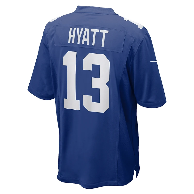 Maillot de match l'équipe Nike Jalin Hyatt Royal New York Giants pour homme