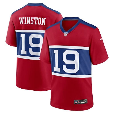 Maillot de match alternatif Nike Jameis Winston Century pour homme, rouge, des New York Giants