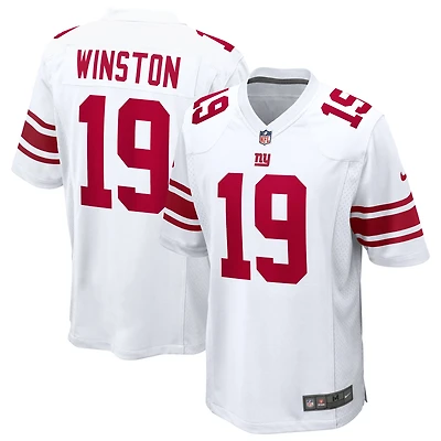 Maillot de match Nike Jameis Winston blanc des New York Giants pour homme