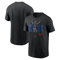T-shirt Nike Jaxson Dart noir pour homme, New York Giants « Just Do It »