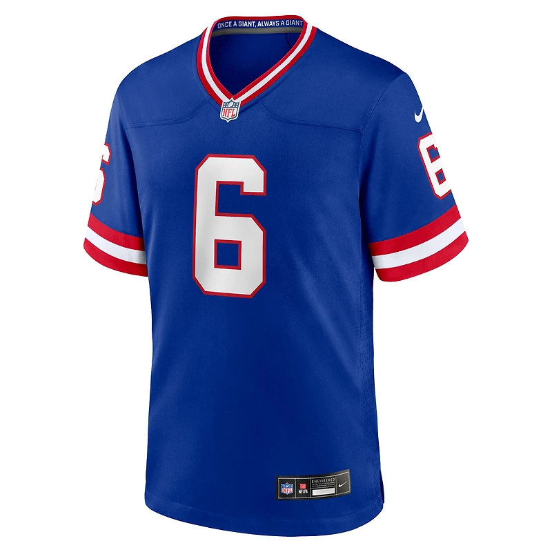 Men's Nike Jaxson Dart Royal New York Giants Alternate 2 Classic Game Jersey