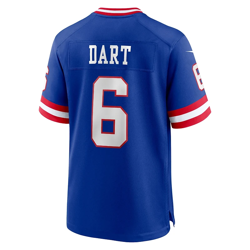 Men's Nike Jaxson Dart Royal New York Giants Alternate 2 Classic Game Jersey
