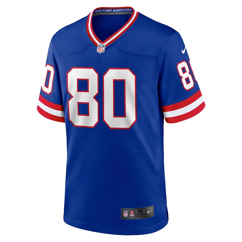 Maillot Nike Jeremy Shockey Royal pour homme, joueur retraité des New York Giants, match alternatif