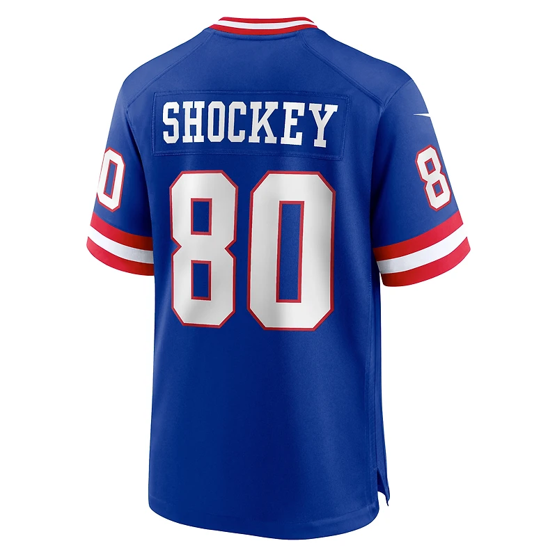 Maillot Nike Jeremy Shockey Royal pour homme, joueur retraité des New York Giants, match alternatif