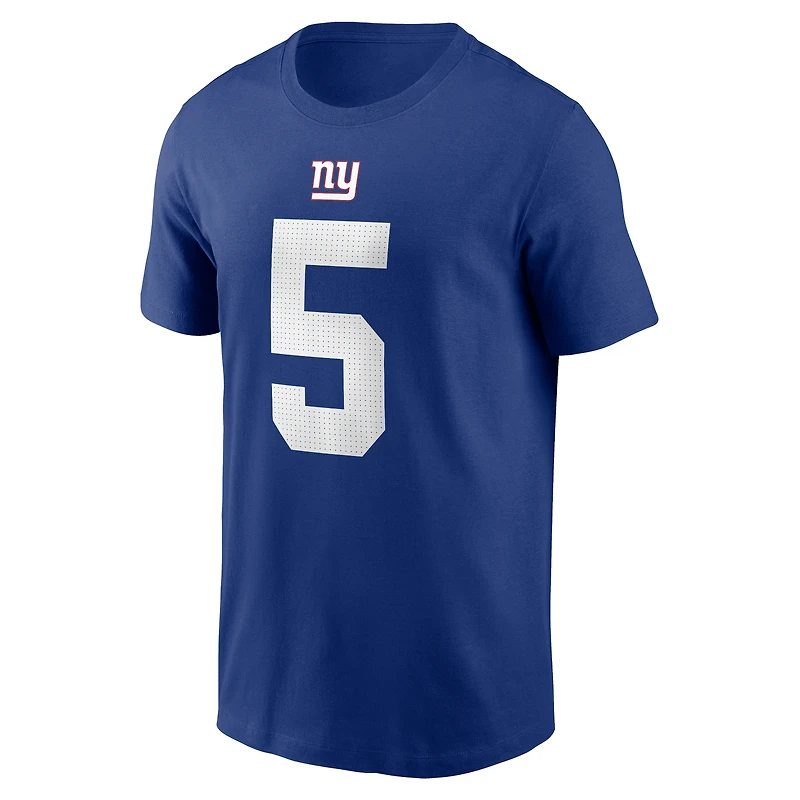 Men's Nike Kayvon Thibodeaux Royal New York Giants Player Name & Number T-Shirt