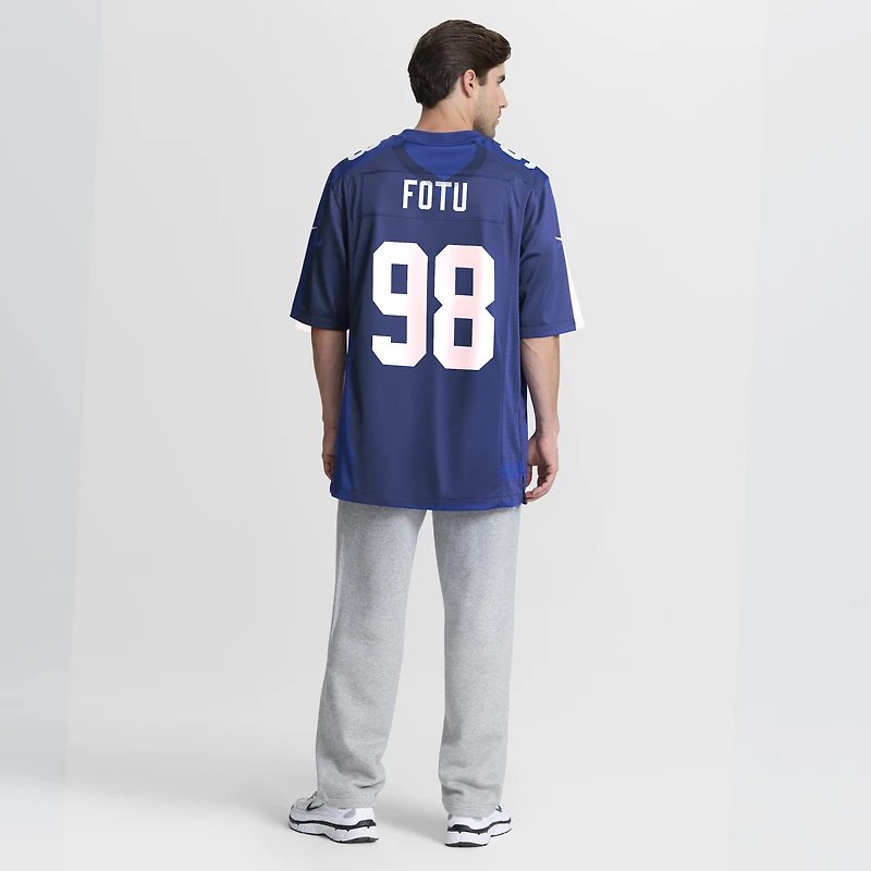 Men's Nike Leki Fotu Royal New York Giants Team Game Jersey