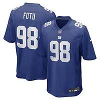 Men's Nike Leki Fotu Royal New York Giants Team Game Jersey