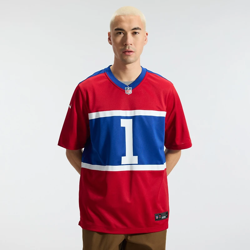 Men's Nike Malik Nabers Royal New York Giants Player Game Jersey