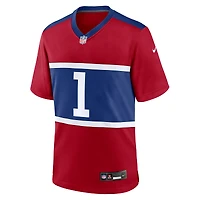 Maillot de match alternatif Nike Malik Nabers Century Red New York Giants pour homme