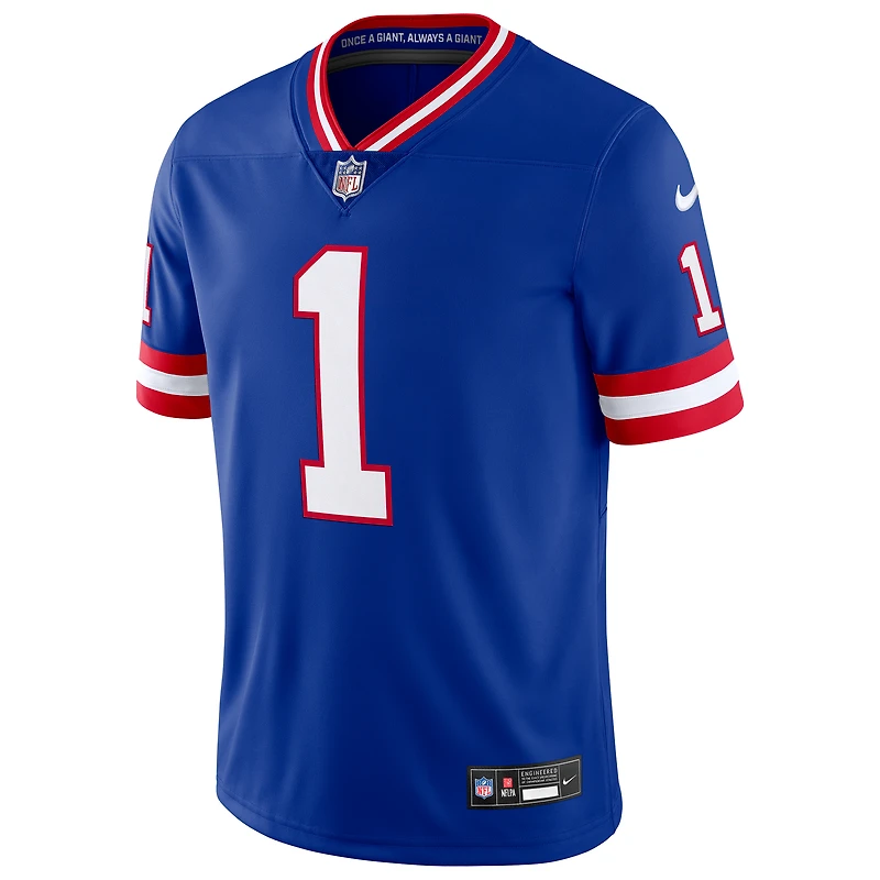 Maillot Nike Malik Nabers Royal New York Giants Alternate 2 Legacy Vapor Untouchable Limited pour homme