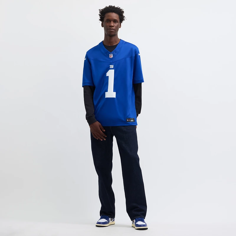 Maillot Nike Malik Nabers Royal New York Giants Vapor F.U.S.E. Limited pour homme