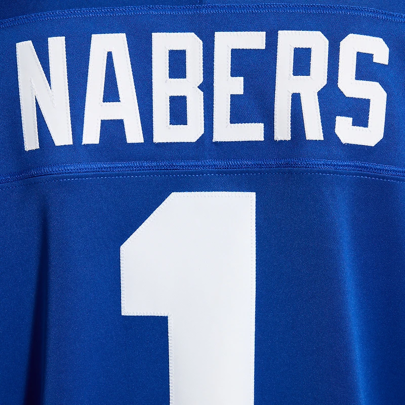 Men's Nike Malik Nabers Royal New York Giants Vapor F.U.S.E. Stitched Limited Jersey