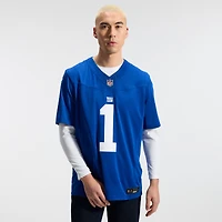 Men's Nike Malik Nabers Royal New York Giants Vapor F.U.S.E. Stitched Limited Jersey