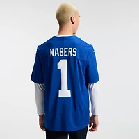 Men's Nike Malik Nabers Royal New York Giants Vapor F.U.S.E. Stitched Limited Jersey