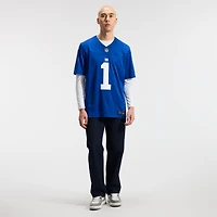 Men's Nike Malik Nabers Royal New York Giants Vapor F.U.S.E. Stitched Limited Jersey