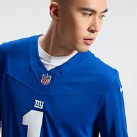 Men's Nike Malik Nabers Royal New York Giants Vapor F.U.S.E. Stitched Limited Jersey