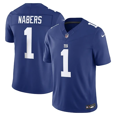 Maillot Nike Malik Nabers Royal New York Giants Vapor F.U.S.E. Stitched Limited pour homme